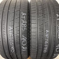 2 Tires 285 40 21 Pirelli Scorpion Verde As No Repairs 