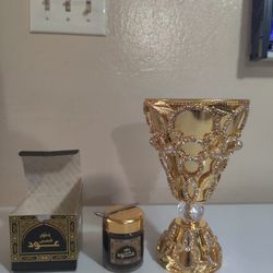 Gold Arabian Incense Burner 