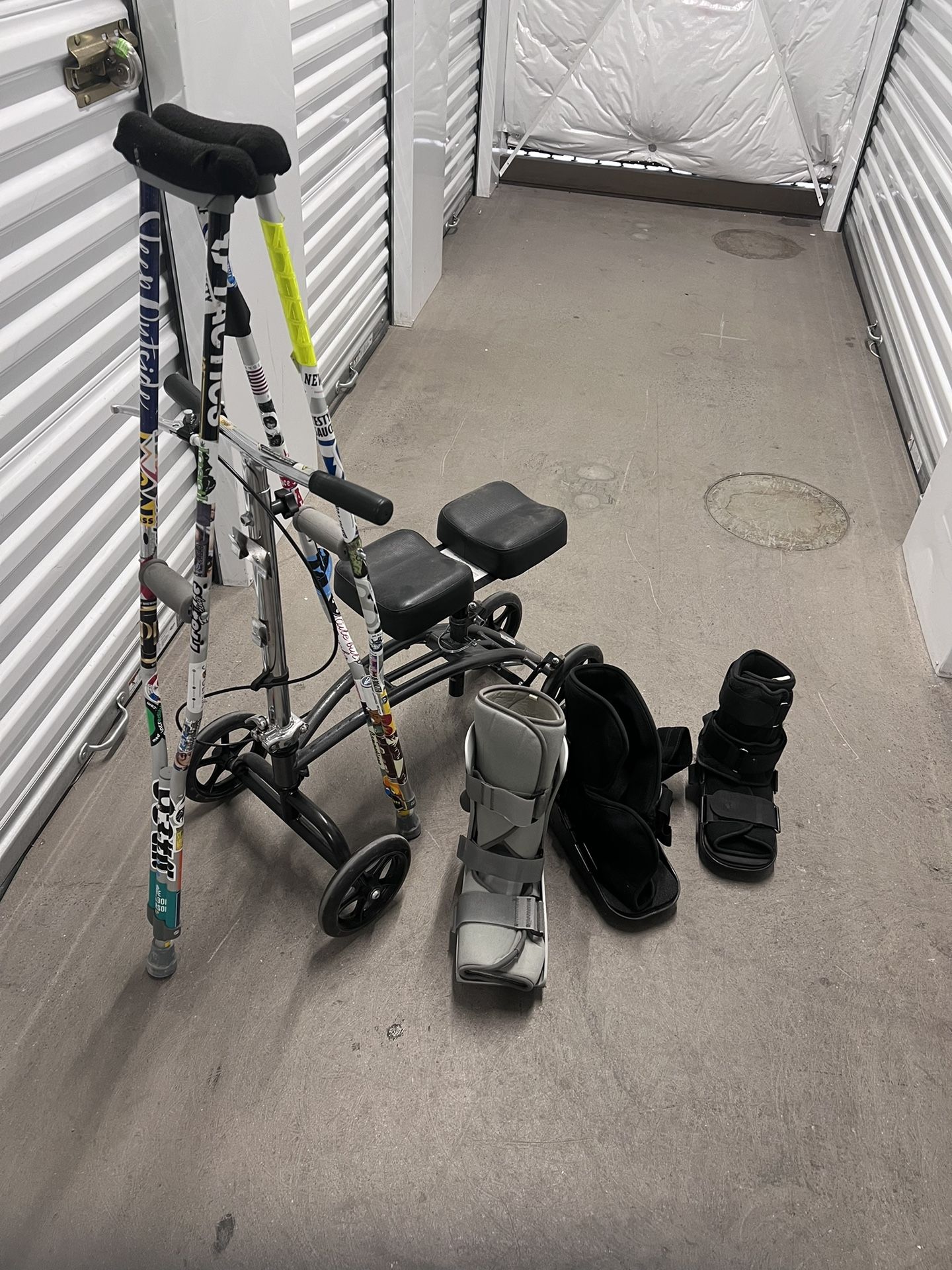 Crutches, Medical Boots, Scooter
