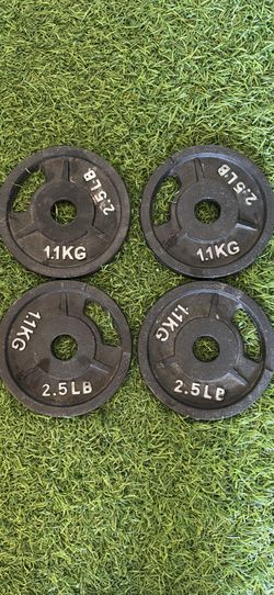 4 x 2.5lb Change Plates (1” Diameter Hole)