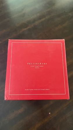 Pottery Barn Silver Tassel Teapot
