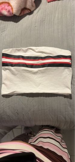 White Striped Victoria secret pink Tube Top