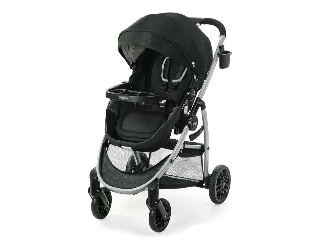 Graco Modes Pramette Stroller, Baby Stroller with True Pram Mode, Reversible Seat, One Hand Fold, Extra Storage, Child Tray,