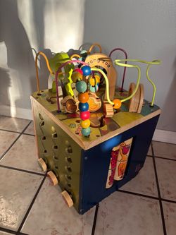 Zany zoo Wooden Activity Cube Toddlers toys