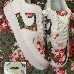 Custom Airforce 1 Gucci Floral🌸 Size 10 On Hand