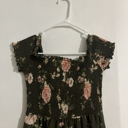 Green Flowers Dress