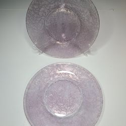 Pair of Rare Purple Glass Plates