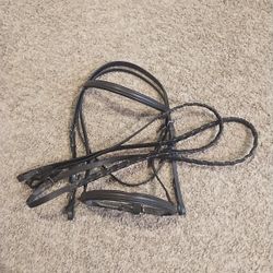 New Dark Brown Suffolk Simple Raised Bridle - Size Horse (F/S) Dover Saddlery