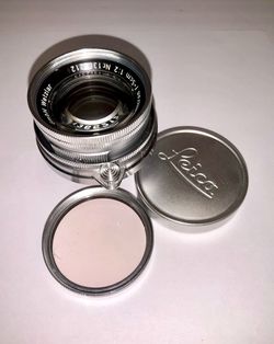 1956 Leica Leitz Summicron 5cm 50mm f/2 Collapsible M Mount Lens #1365212