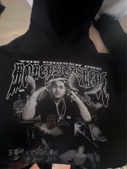 Money sign suede hoodie
