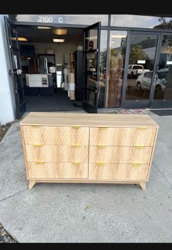 New 54" Wooden 6 Drawers Dresser Wardrobe Closet (Assmembly Require)
