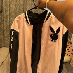 Pink Playboy Varsity Jacket 