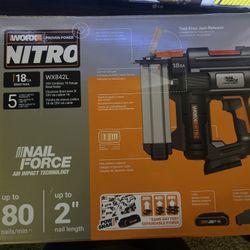 Nitro 20V Cordless 18Ga Brad Nail Gun