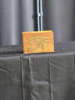 Wooden Box with Eye of Ra