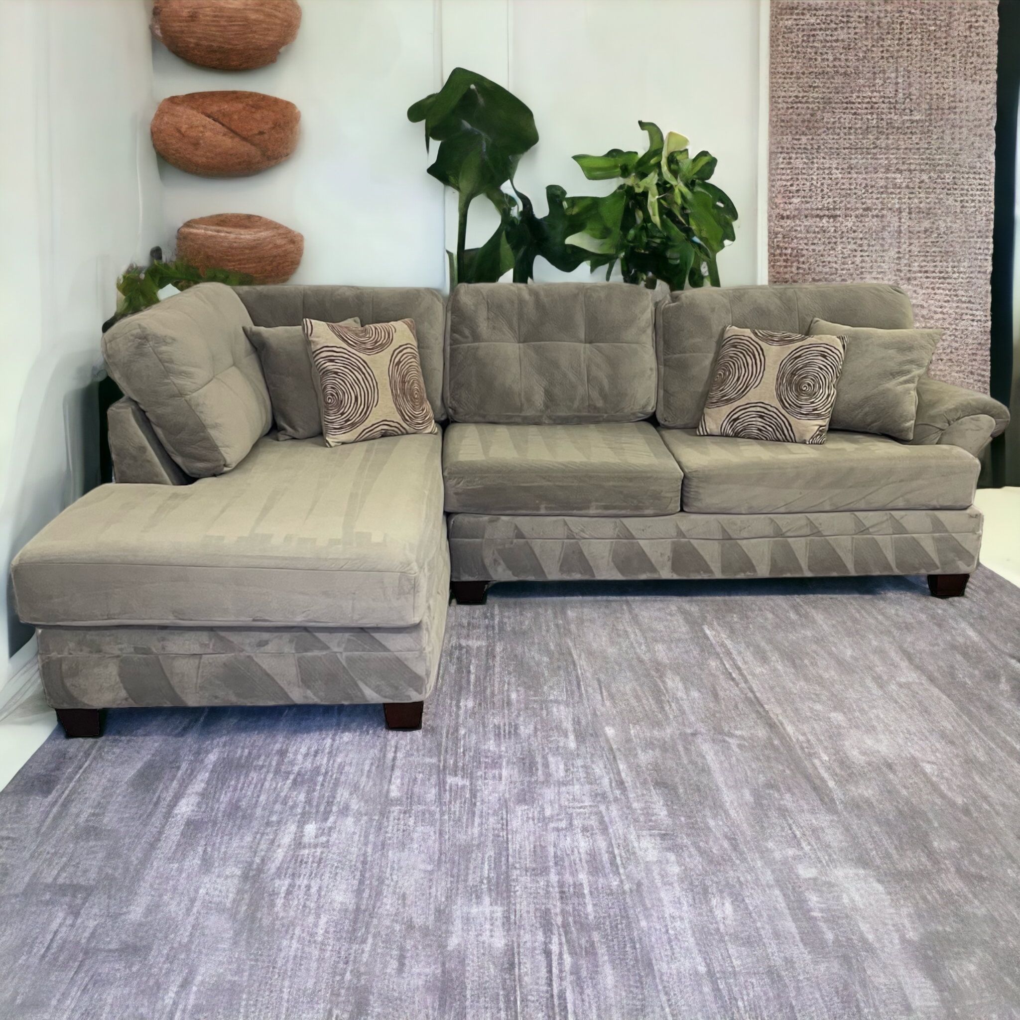 Gray 2-Piece Standard Furniture Sectional **ALL NYC DELIVERY*