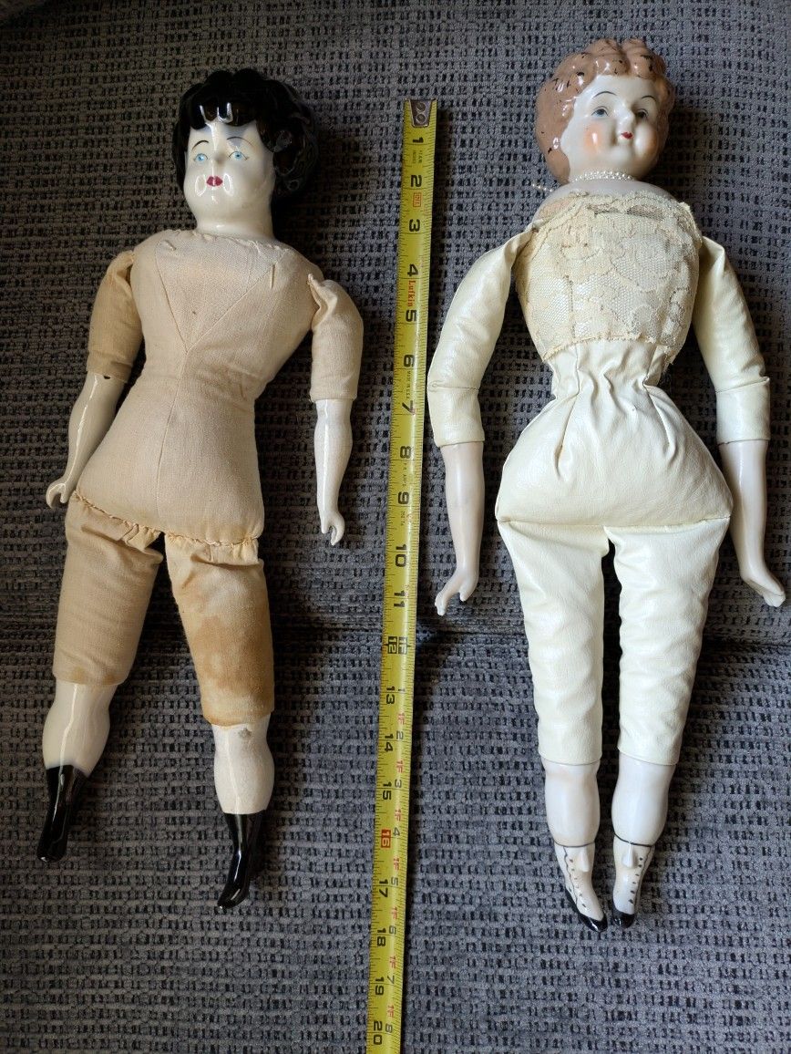 Vintage Porcelain Head Dolls