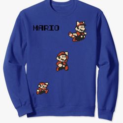 Men’s Super Mario 8-Bit Transformation Sweater M