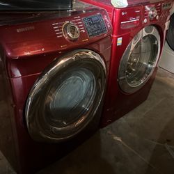 Front load, washer and dryer steam option electric