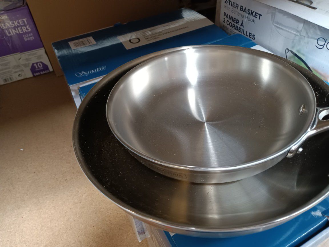12 Tri-Ply Clad stainless Steel Tramontina Pot And Pan Set for Sale in  Denver, CO - OfferUp