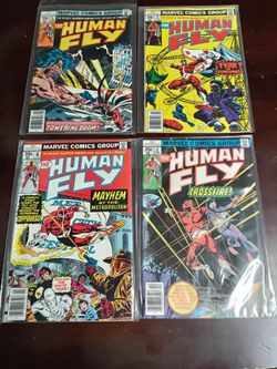 Four 1977 Human Fly Comic Books