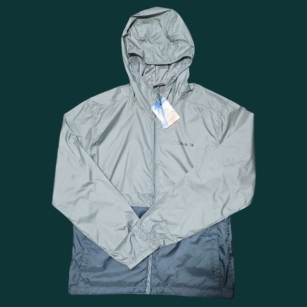 NEW COLUMBIA MEN'S CENTER RIDGE II HOODED WINDBREAKER JACKET SIZE M- MULTICOLOR