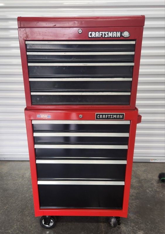 Craftsman 2 PC Tool Box Chest Storage With Keys