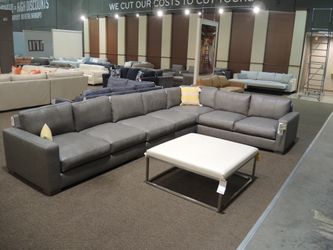 Bernhardt Dawkins Leather 5 Piece Sectional