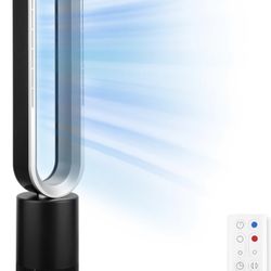 Simple Deluxe 45 Inch Bladeless Tower Fan with Remove, Cooling Fan for Indoor Use, Oscillating Fan for Home Bedroom