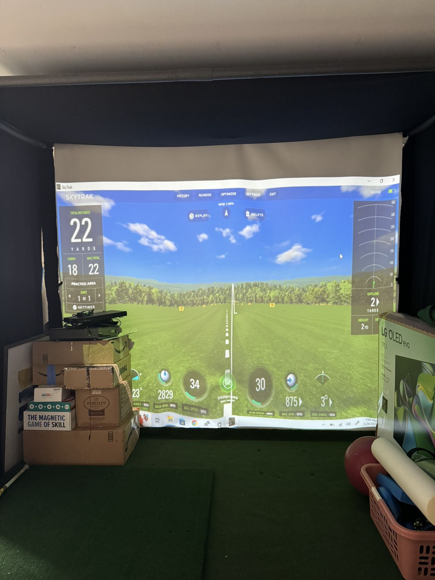 Skytrak Golf Simulator Full Setup Plug And Play
