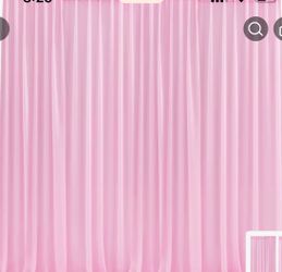 Pink 9.8 ft x9.8ft back drop curtain