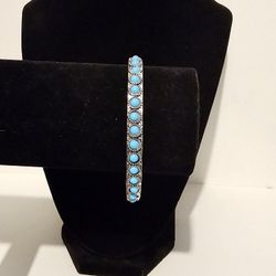 New Silver Turquoise Bangle Bracelet 
