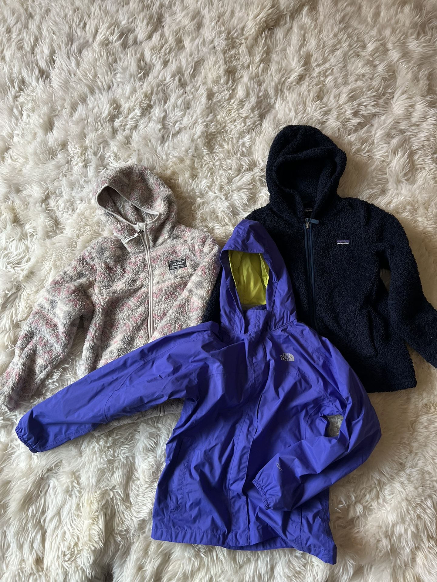 Patagonia, The North Face, Eddie Bauer Jackets 12-14 Girls