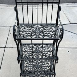 Heavy Wrought Iron Bakers Rack Or Plant Stand