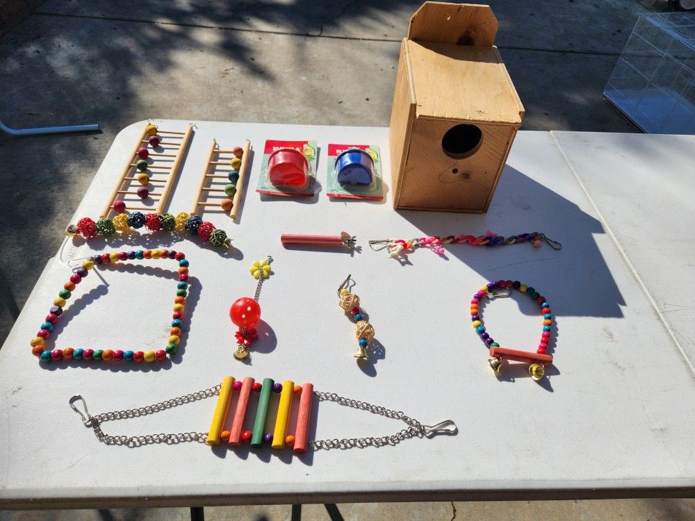 Various Bird Toys/Accessories/Nest Boxes