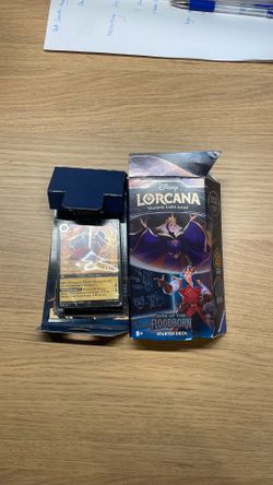 Disney Lorcana TCG: Rise Of The floodborn Amber & Sapphire Starter Deck ONLY