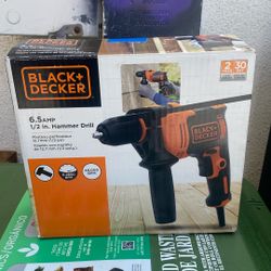 Black. &decker 6.5 Amp Half In Hammer Drill