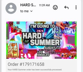 HARD Summer tickets - 2 day GA