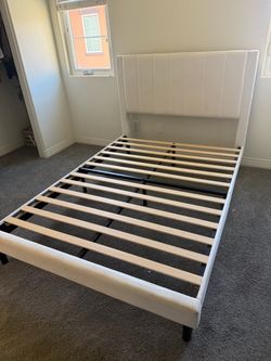 Full Size Bed Frame w/ Plush Headboard
