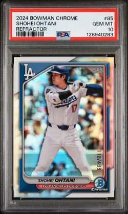 2024 BOWMAN CHROME #85 SHOHEI OHTANI REFRACTOR /499 PSA 10