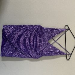 Purple Sequin Dress