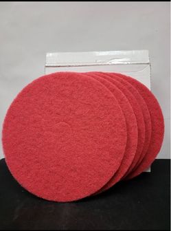 Brand New Renown 14 inch Red Light Duty Buffing Floor Pad (QTY 5)