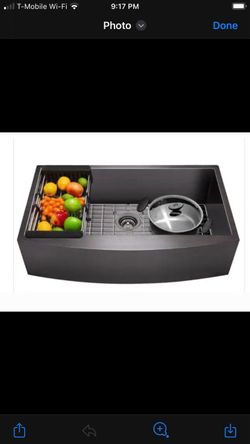 Black Stainless Steel Farmhouse Apron Kitchen Sink