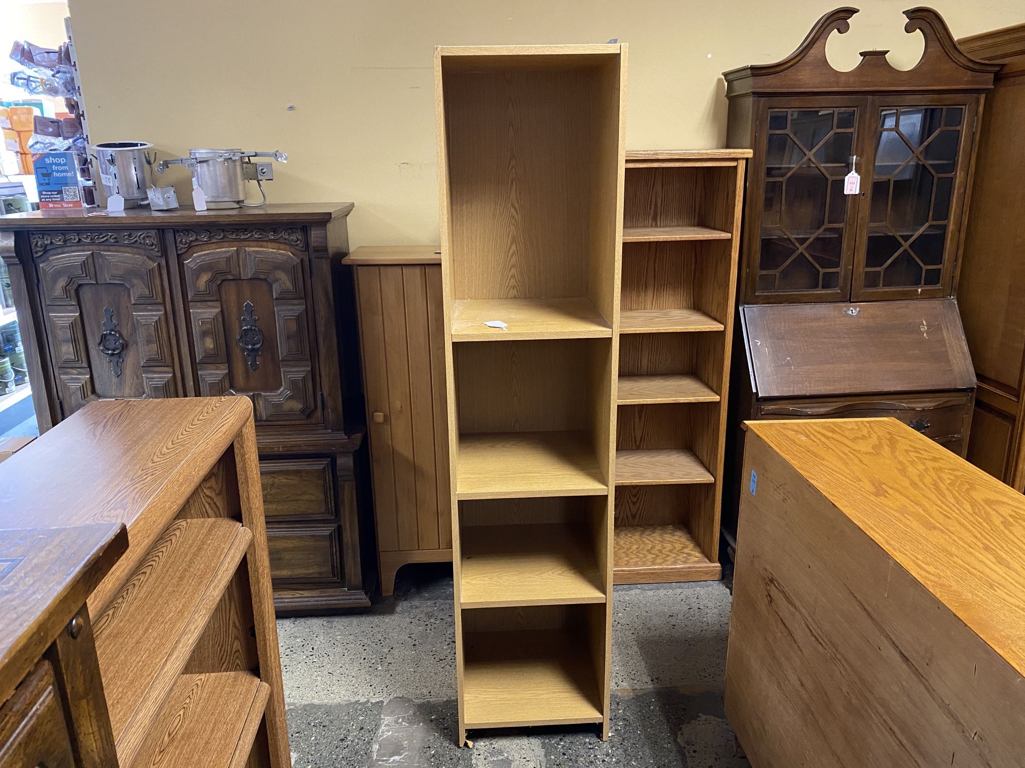 Narrow 4 Shelf Bookcase