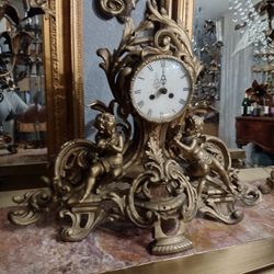 Antique Cherub Clock