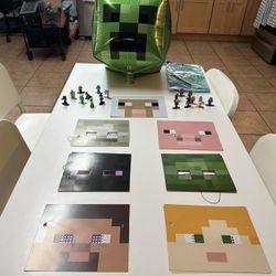 Minecraft Party Items - Creeper Balloon, Minecraft Masks, Minecraft figurines (cake Toppers) Etc.