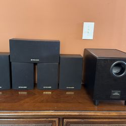 Pioneer 5.1 Surround Sound Speakers, VGCond.