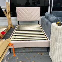 New Pink Girls Twin Bed Platform No Box Needed. Just Assembled Ready For Pickup Easy To Transport  