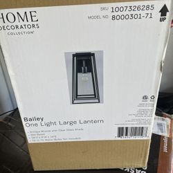 18 in Modern 1-Light Bronze Hardwired Double Frame Outdoor Wall Lantern Sconce with Clear Glass