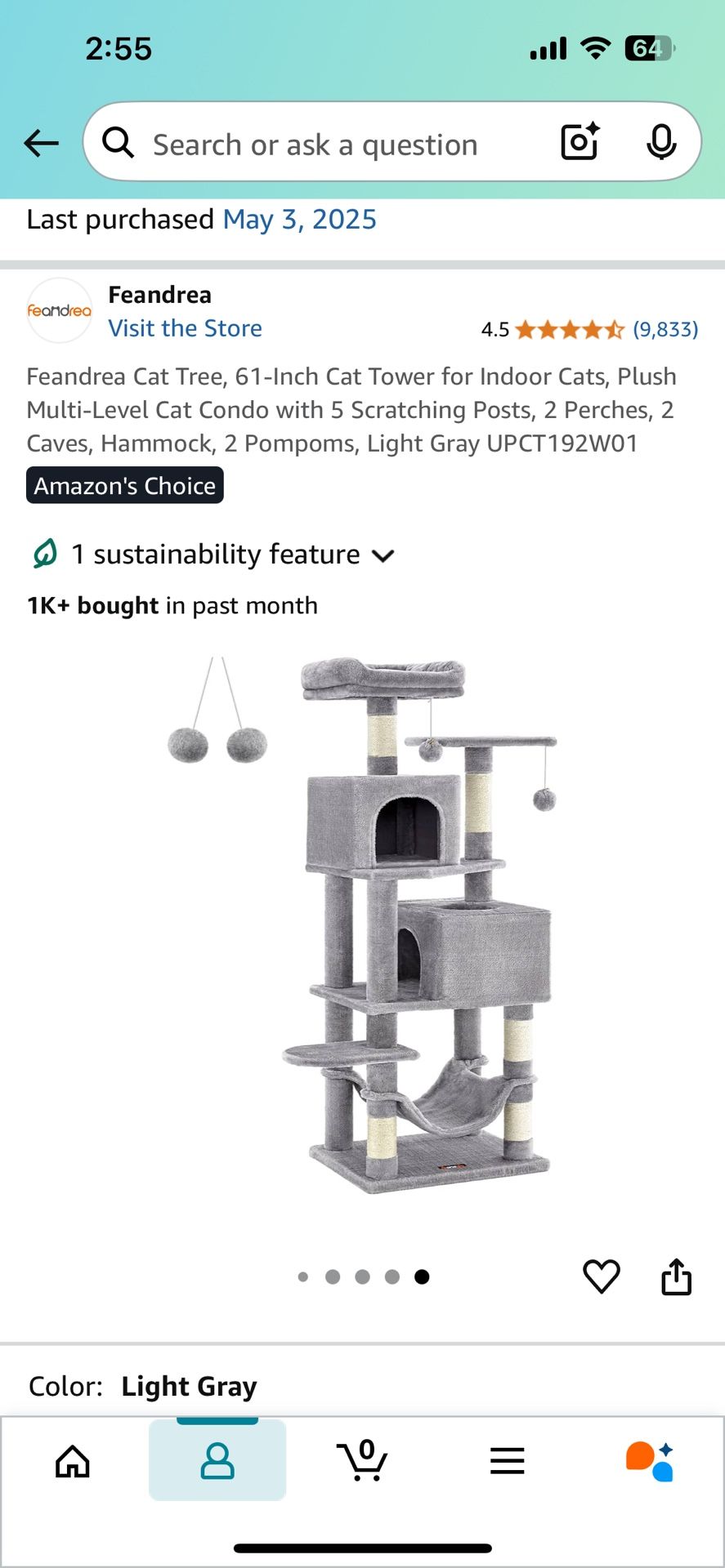 Brand new cat tower