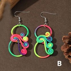 Handmade, woven spiral earrings, $8. each or $25 for all 4